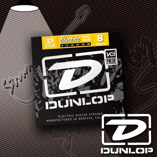 Струны для электрогитары Dunlop DEN0838 Nickel Wound 8-38