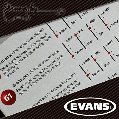 14" пластик для тома/малого барабана Evans TT14G1 G1 Clear