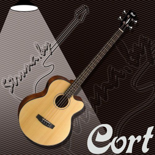 Акустическая бас-гитара Cort AB850F Acoustic Bass (с чехлом) NAT