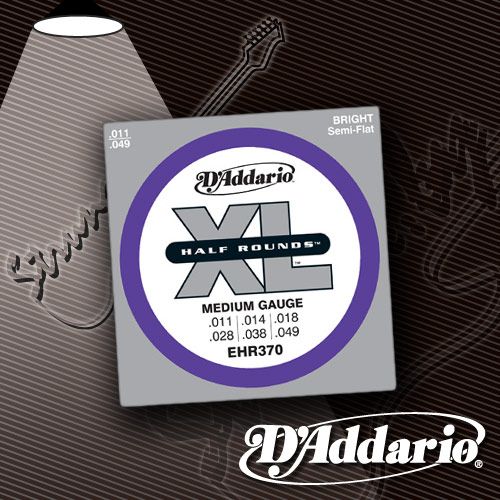 Струны для электрогитары D'Addario EHR-370 XL Half Rounds 11-49
