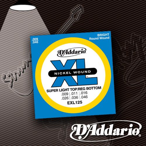 Струны для электрогитары D'Addario EXL-125 XL Nickel Wound 9-46