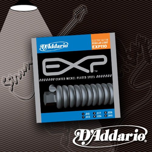 Струны для электрогитары D'Addario EXP110 Coated Nickel 10-46