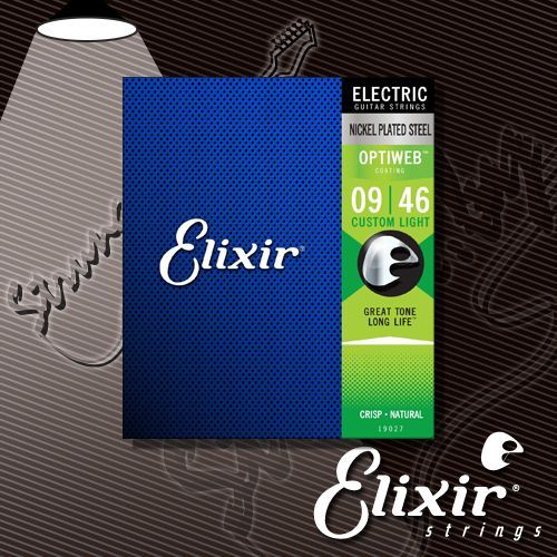Струны для электрогитары ELIXIR 19027 OPTIWEB Custom Light Nickel