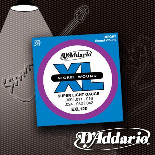 Струны для электрогитары D'Addario EXL-120 XL Nickel Wound 9-42