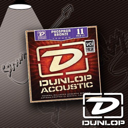 Струны для акустической гитары Dunlop DAP1152 Phosphor Bronze 11-52