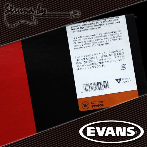 16" пластик для том барабана Evans TT16G2 G2 Clear