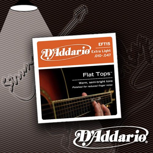 Струны для акустической гитары D'Addario EFT-15 Flat Tops 10-47