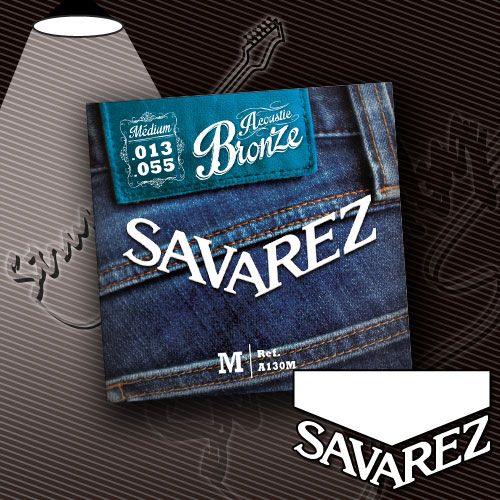 Струны для акустической гитары Savarez A130M Medium 13-55