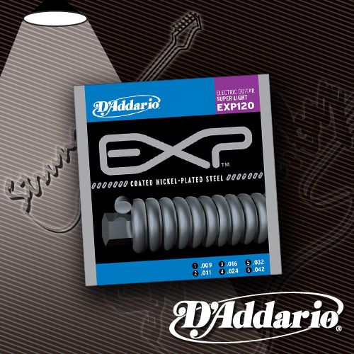 Струны для электрогитары D'Addario EXP120 Coated Nickel 9-42