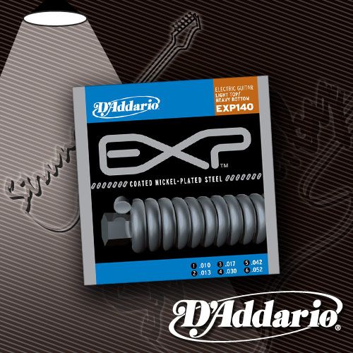 Струны для электрогитары D'Addario EXP140 Coated Nickel 10-52