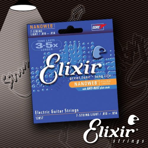 Струны для 7-струнной электрогитары ELIXIR 12057 NanoWeb 10-56