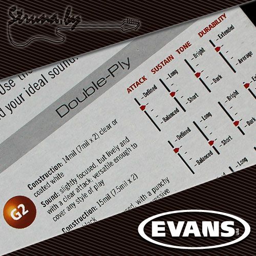 16" пластик для том барабана Evans TT16G2 G2 Clear