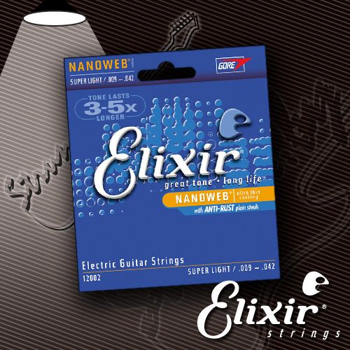 Струны для электрогитары ELIXIR 12002 NanoWeb 9-42