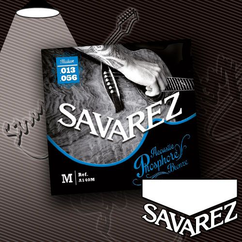 Струны для акустической гитары Savarez A140M Medium 13-55