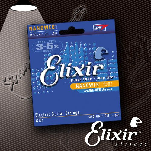 Струны для электрогитары ELIXIR 12102 NanoWeb 11-49