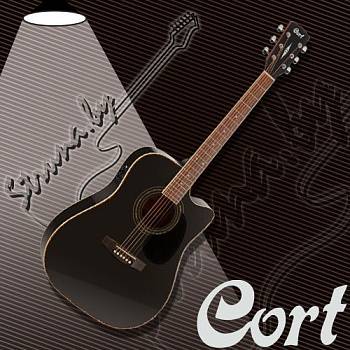 Электро-акустическая гитара Cort AD880CE BK