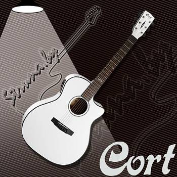 Электро-акустическая гитара Cort GA5F WH