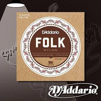 Струны для классической гитары D’addario EJ32C