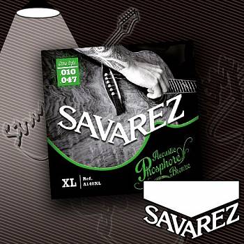 Струны для акустической гитары Savarez A140XL Extra Light 10-47